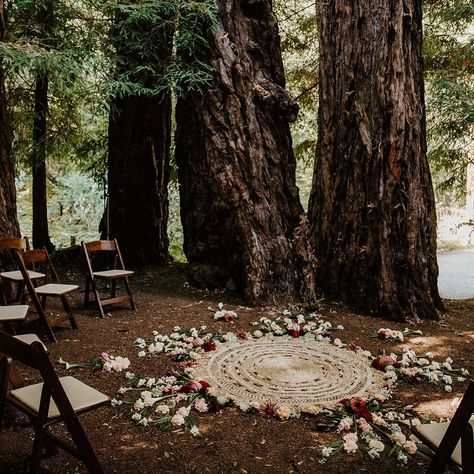 BigSurWeddingsbyElegantEvents on Instagram: “We did a thing! Creatives @thedelauras @_willowandplum @glenoaksbigsur” Shamanic Wedding Ceremony, Diy Fairy Wedding, Pagan Wedding Reception, Handfasting Aesthetic, Witchy Wedding Traditions, Pegan Wedding Decor, Nature Wedding Aesthetic, Boho Small Wedding, Spiritual Wedding Ideas