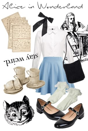 Modern Day Alice Outfit | ShopLook Alice Outfit, Outfit Ideas For High School, Disney Princess Inspired Outfits, Alice In Wonderland Outfit, Disney Character Outfits, Disney Bound Outfits Casual, Princess Inspired Outfits, Alice Costume, Disney Princess Outfits