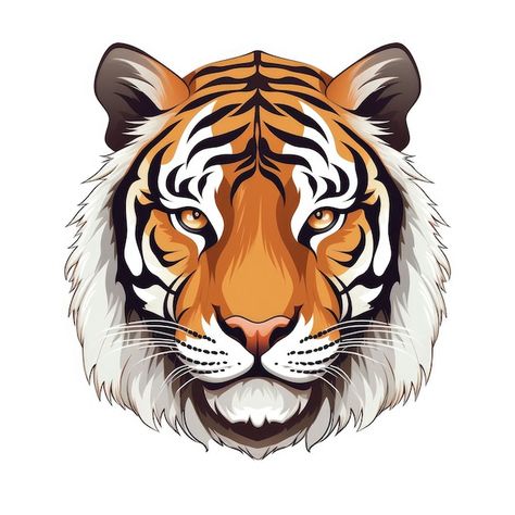 Vector bengal tiger head vector | Premium Vector #Freepik #vector #tiger #vector-art #tigre #vector-illustration Bengal Tiger Drawing, Tiger Illustration Art, Tiger Face Drawing, Draw A Tiger, Royal Bengal Tiger, Art Tigre, Tiger Vector, Png Pictures, Tiger Mask