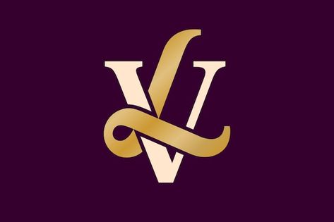 Vl letter logo | Premium Vector #Freepik #vector #business #sign #interior #luxury Interior Luxury, Monogram Logo Design, Luxury Logo, Anarkali Dress, Johannesburg, Monogram Logo, Letter Logo, Vector Photo, Beauty Salon