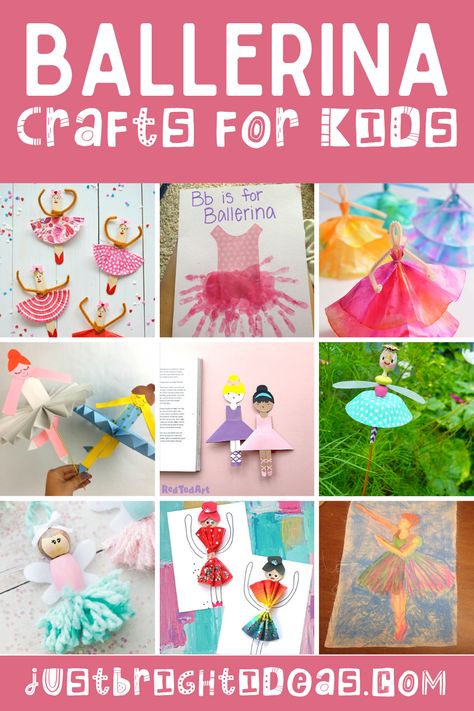 Loving these ballerina craft for kids of all ages. There are popsicle stick dancers for preschoolers, gorgeous coffee filter dancers and an Edgar Degas inspired chalk art project for your middle schoolers! #craftsforkids #ballerinas Dance Art Projects, Dancing Crafts For Preschoolers, Dance Themed Crafts, Ballerina Crafts Preschool, Dance Crafts For Preschoolers, Ballet Diy Crafts, Dance Craft Ideas, Ballet Crafts For Preschoolers, Ballerina Crafts For Kids