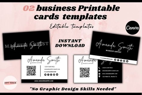 Business Card Designs - Business Card Template With Qr Code

Brand your small business with a cute editable business card template design. 
Customize all the colors, text, and images to suit you and your business. Business Printables, Business Card Designs, Printable Business, Printable Business Cards, Business Card Template Design, Chinese Patterns, Cards Templates, Laser Cut Sign, Thank You Card Template