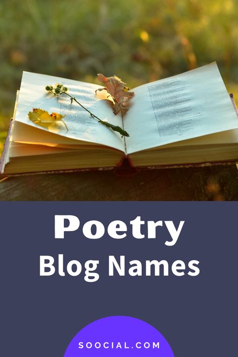 Poetry Account Names, Poetry Page Name Ideas For Instagram, Poetry Names Ideas, Blog Name Ideas, Poetry Blog, Instagram Names, Name Suggestions, Blog Names, Name Ideas