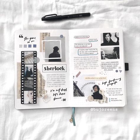 Tv Show Journal Ideas, Tv Shows Bullet Journal, Journal Tv Shows, Tv Show Bullet Journal, Tv Show Journal, Tv Journal, Mystery Tv Shows, Notebook Layout, Movie Journal