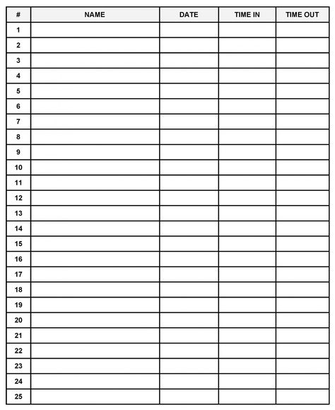 Free company visitor sign in sheet free printable log template visitor sign in log template pdf. Visitor sign in log template, Have you got issues in allocating time for tasks? You're unsure how long you might take to finish work. Right? You are u... Daycare Signs, Sign Out Sheet, Sign In Sheet Template, Sign Up Sheets, Business Printables, Sign In Sheet, Sheet Template, Word Signs, Planner Printables Free