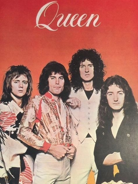 Vintage Queen Poster Pin-Up 1970's London Rock Band Freddie Mercury Memorabilia | #1869184093 Pulp Fiction Poster, Desenio Posters, Posters Decor, Arte Pin Up, Pop Art Vintage, Queen Poster, Vintage Music Posters, Band Poster, New York Vintage