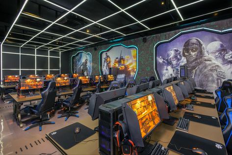 Gaming Lounge, Game Arena, Gaming Center, Game Cafe, Nightclub Design, Company Presentation, Home Studio Setup, Video Game Room Design, House Games