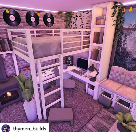 Bloxburg bedroom Tiktok Bedroom, House Bedroom Ideas, Blocksburg Room Ideas￼, Bloxburg Houses, Bedroom Ideas Aesthetic, House Decorating Ideas Apartments, Small House Layout, Simple Bedroom Design, Houses Ideas