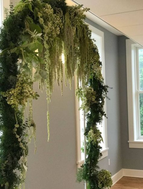 Vine Doorway, Indoor Forest Decor, Greenery Archway, Renter Upgrades, Moss Backdrop, Enchanted Forest Centerpieces, Christmas Archway, Archway Decor, Design A Garden