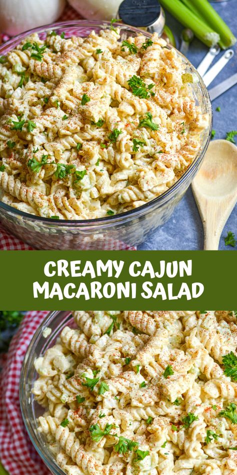 Cajun Pasta Salad, Cajun Spice Blend, Creamy Pasta Salads, Cold Pasta Salad Recipes, Cajun Spice, Cajun Pasta, Macaroni Salad Recipe, Noodle Dish, Cold Pasta Salad