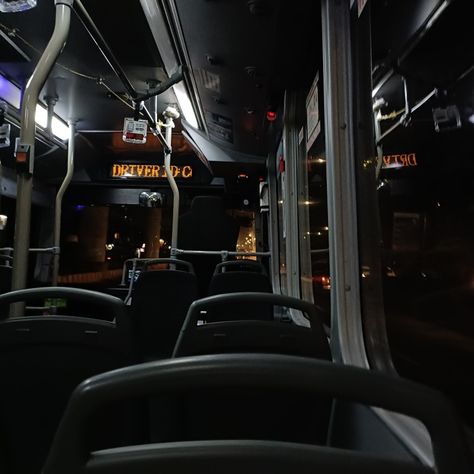 night bus rides aesthetic dark Bus Aesthetic Pic, Bus Ride Aesthetic Night, Night Adventures Aesthetic, Runaway Aesthetic Dark, City Bus Aesthetic, Night Bus Aesthetic, Night Shift Aesthetic, Late Night Bus Ride, Bus Ride Aesthetic