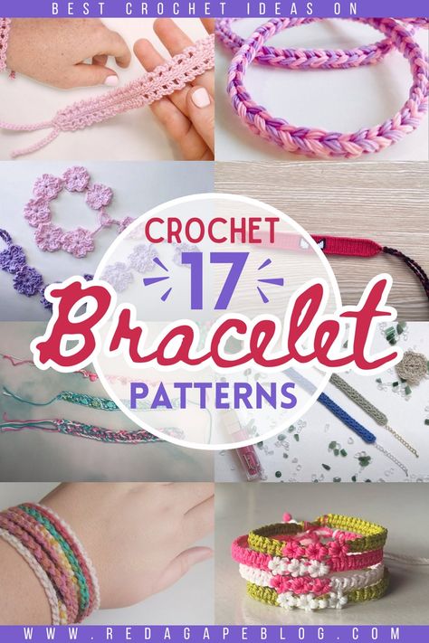 Crochet Button Bracelet Pattern Free, Free Crochet Bracelet Patterns Simple, Crochet Pattern Bracelet, Crocheted Friendship Bracelets, Crochet Friendship Bracelets Free Pattern, Crochet Friendship Band, Easy Crochet Bracelets Simple, Crochet Bracelet Tutorial Free Pattern, Knitted Bracelets Pattern