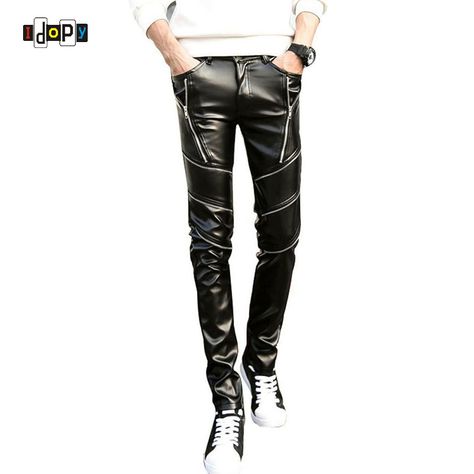 Lederhosen Outfit, Gothic Punk Fashion, Gothic Pants, Leather Pants Outfit, Wildest Fantasy, Biker Pants, Swag Men, Zipper Pants, Gothic Punk