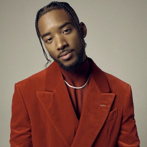 Algee Smith, Christmas Instagram, December 25, Red Leather, Red Leather Jacket, Rap, Merry Christmas, Leather Jacket, Christmas