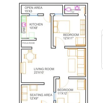 25x50 house plan 20 50 House Plans 2bhk North Facing, 20by50 House Plan, 25×50 House Plan North Facing, 20 By 50 House Plans, 25×50 House Plan, 30x50 House Plans, 20x30 House Plans, Budget House Plans, North Facing House