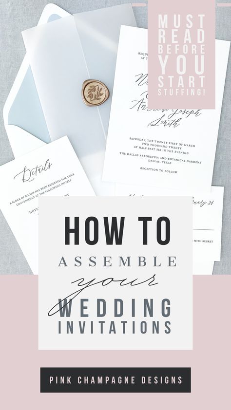 Assembling Wedding Invitations, Planning Book, Wedding Planning Book, Wedding Invitation Size, Bridal Invitations, Wedding Invitation Samples, Affordable Wedding Invitations, Wedding Invitation Envelopes, Pink Wedding Invitations