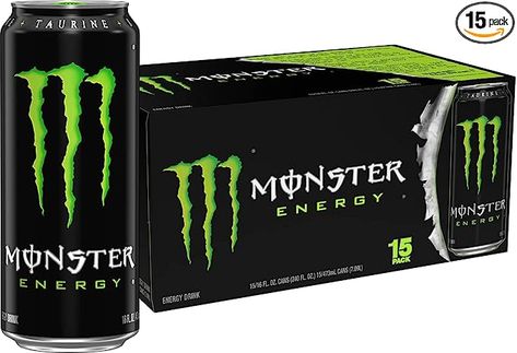 Amazon.com : Monster Energy Drink, Green, Original, 16 Ounce (Pack of 15) : Grocery & Gourmet Food Monster Flavors, Green Energy Drink, Canned Drinks, Original Monster, Monster Energy Drink, Drink Mixer, Classic Monsters, Food Lion, Energy Drink