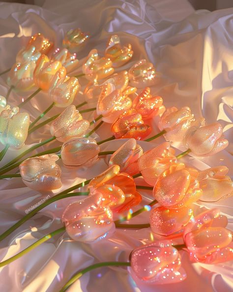 ˢᵘⁿᵈᵃʸ ᴹᵒʳⁿⁱⁿᵍ 🌄 #Tulips #Sunday #SundayMorning #IridescentArt #IridescentAIArt #Glitter #GlitterArt #Aesthetic #ａｅｓｔｈｅｔｉｃ #Vibe #Mood #SundayMood #IridescentFlowers #GlitterFlowers Red And Orange Aesthetic, Clementine Aesthetic, May Vibes, Pink Red Aesthetic, May Aesthetic, Valentine Wallpapers, Sunday Aesthetic, Vibe Mood, Aesthetic Glitter