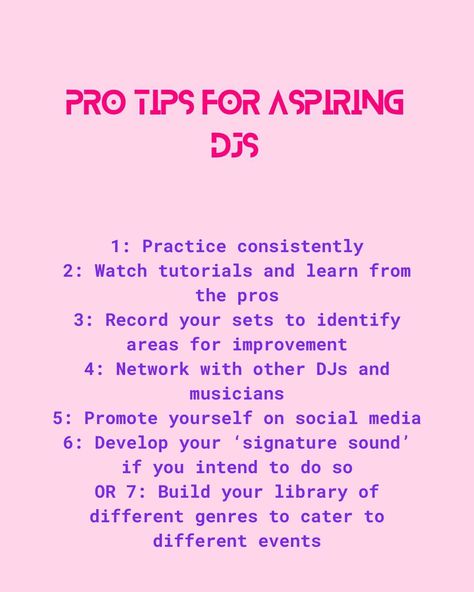 Calling all future superstars! Ever dreamt of dropping the hottest tracks and lighting up the crowd? This is your sign to GET STARTED! ➡️ Swipe through for our ultimate DJ starter guide to turn those dreams into reality! Ready to rock the decks? Let us know your biggest DJ dreams in the comments! #DJDreams #BecomeaDJ #StarterGuide #MixingMagic #MusicMastery #GearUp #CrowdControl #NetworkYourWay #FutureSuperstar #DJTips #AspiringDJs How To Dj, Artist Management Music, Dj Tips, Learn To Dj, Dj Decks, Crowd Control, Disc Jockey, Dreams Into Reality, Artist Management