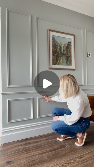 Jurgita McGahon | Interior Stylist on Instagram: "Transforming my office space with elegant wall moulding! 🖼️ Adding a touch of sophistication and professionalism to my workspace. #OfficeDecor #WallMoulding #ProfessionalLook #Elegance #InteriorDesign #WorkspaceGoals ✨" Wall Moulding Panels, Colonial Remodel, Wall Moulding, Instagram Decor, Hello Sunday, My Workspace, Panel Moulding, Wall Trim, Chair Rail