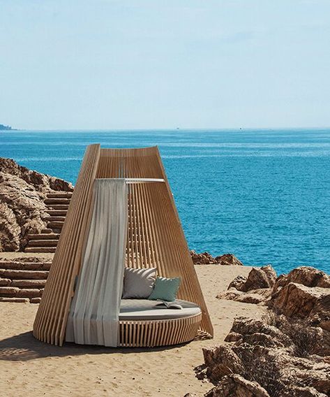 Modern Outdoor Lounge, Modern Garden Furniture, Succulent Landscape Design, Eco Friendly Garden, Beach Lounge, Outdoor Furniture Design, Modern Outdoor Furniture, Woodworking Plan, Canopy Outdoor