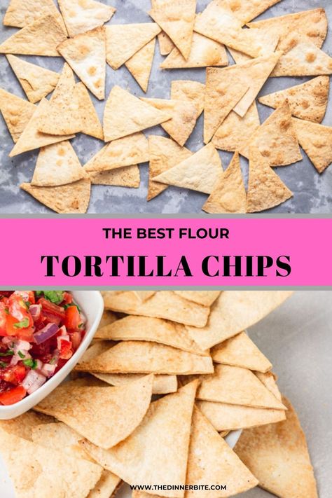 Essen, Ab Food, Healthy Tortilla Chips, Flour Tortilla Chips, Healthy Tortilla, Tortilla Chip Recipe, Baked Tortilla Chips, Homemade Tortilla, Fried Chips