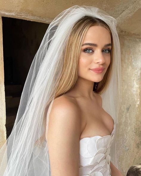 joey king in a veil before her wedding with a bouncy blowout Wedding Dress, Hair, Actresses, Celebrities, Joey King, Veil, Bridal Gowns, Actors, On Instagram