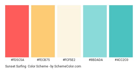 Color scheme palette image Surf Color Palette, Glam Color Palette, Beach Color Palettes, Sunset Surfing, Yearbook Layouts, Living Room Wall Color, Color Schemes Colour Palettes, Blue Palette, Colors Palette