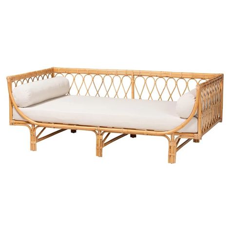 Bayou Breeze Barlitt Upholstered Daybed | Wayfair Rattan Day Bed, Wall Mounted Headboards, Rattan Daybed, Daybed Cushion, Twin Daybed, Daybed Bedding, British Colonial Style, Upholstered Daybed, Daybed With Trundle