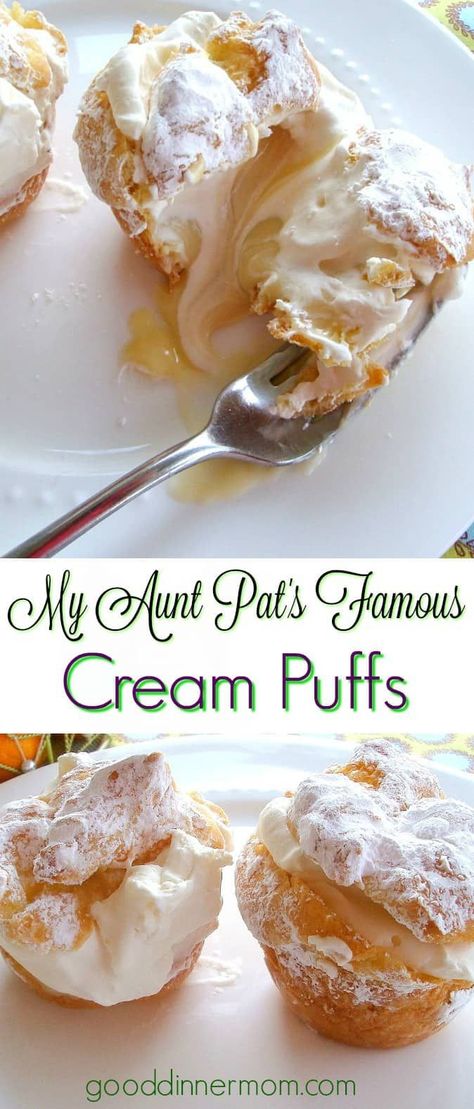 My Aunt Pat's Famous Cream Puff recipe is deceptively easy, but impressive. The best cream puffs you will ever make, just look at the post's comments! 3dessert #creampuffs #recipes #patechoux Cream Puff Recipe, Puff Recipe, Cream Puff, Puff Pastry Recipes, Sweet Delights, Cream Puffs, Eclairs, Pastry Recipes, Limes