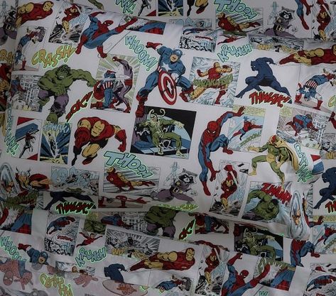 Boys Bedding & Bedding Sets | Pottery Barn Kids Marvel Toddler Boy Room, Vintage Superhero Bedroom, Kids Superhero Bedroom, Super Hero Rooms For Boys, Boy Superhero Bedroom, Super Hero Boys Bedroom, Marvel Themed Bedroom, Marvel Kids Bedroom, Hulk Bedroom