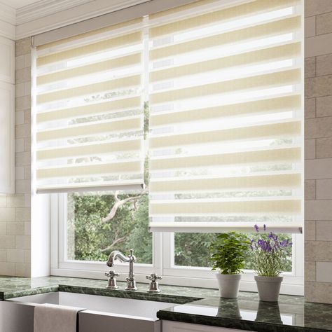 A Guide to Buying Kitchen Blinds : Style Studio Kitchen Shades Above Sink, Kitchen Blinds Ideas Above Sink Modern, Window In Kitchen Above Sink, Kitchen Blinds Ideas Modern, Modern Kitchen Blinds, Blinds For Kitchen Window Ideas, Scandinavian Blinds, Kitchen Blinds Ideas Above Sink, White Kitchen Blinds