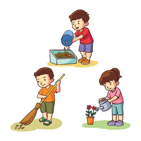 hand drawn kid cleaning the environment Cleaning Drawing Easy, Clean Environment Drawing, Cleaning Cartoon, Student Cleaning, Cleaning Drawing, Familia Mea, Orphanage Children, School Environment, Giraffe Drawing