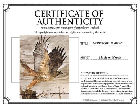 Am I silly for creating a certificate of authenticity? This is a thing for famous artists, right? So, let's just say I'm practicing :) The post Certificate of Authenticity for Artwork… Is There One I Can Get for Myself? appeared first on Wild Ozark. Painting Certificate Of Authenticity, Authenticity Certificate, Certificate Authenticity Art, Certificate Of Authenticity For Artwork, Certificate Of Authenticity Art Template, Artist Certificate Of Authenticity, Art Certificate Of Authenticity, Art Authenticity Certificate, Certificate Of Authenticity Design