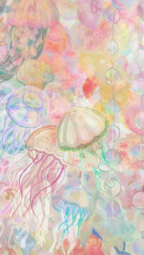 Aesthetic Jellyfish, Art Mignon, Ocean Wallpaper, Ocean Vibes, Iphone Wallpaper Themes, Mötley Crüe, Cute Patterns Wallpaper, Summer Wallpaper, Dreamy Art