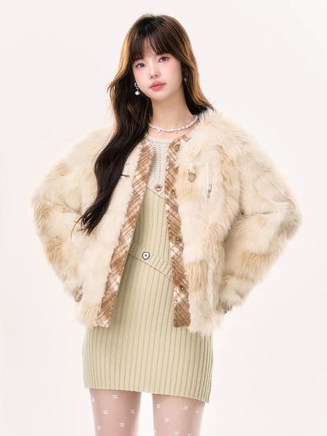 Elegant Jacket, Model Outfits, Winter Tops, Asian Fashion, New Era, Color Mixing, Autumn Fashion, Weaving, Wool