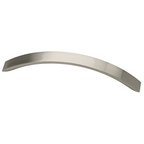 Brainerd Subtle Arch 5-1/16-in Center to Center Satin Nickel Arch Handle Cabinet Door Pull at Lowe's. Decorative cabinet hardware adds the perfect finishing touch to your furniture or cabinets. Offered in a variety of finishes and designs, this simple Arched Kitchen, Lowes Kitchen Cabinets, Beds For Small Spaces, Dark Wood Cabinets, Cabinet Hardware Pulls, Kitchen Cabinet Hardware, Bath Ideas, Kitchen Cabinet Handles, Kitchen Hardware