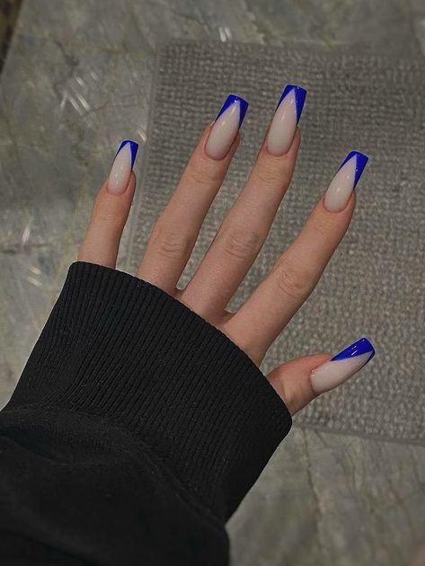 Blue Shellac Nails, French Manicure Acrylic Nails, Multicolored Nails, Spring Break Nails, Broken Nails, Drip Nails, Colored Acrylic Nails, Brittle Nails, Nails Only