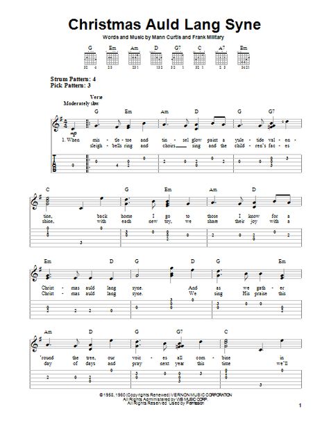 Auld Lang Syne Sheet Music, Military Christmas, Easy Guitar Tabs, Bobby Darin, Christmas Sheet Music, Auld Lang Syne, Lead Sheet, Piano Music Notes, Guitar Sheet Music