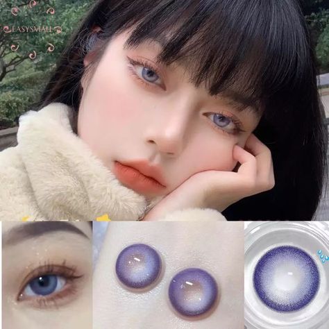 Contact Lens Inserter, Cool Eye Contacts, Anime Contact Lenses, Cool Contacts, Natural Contact Lenses, Eye Lens Colour, Purple Contacts, Parenting Photos, Cosmetic Contact Lenses