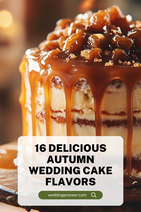 Delicious Autumn Wedding Cake Flavors Pumpkin Spice Wedding Cake, Fall Cake Flavors And Fillings, Fall Flavored Cakes, Fall Wedding Cake Flavors, Pumpkin Spice Wedding, Pumpkin Wedding Cake, Best Wedding Cake Flavors, Simple Wedding Cake Ideas, Wedding Cake Fall