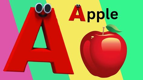 A is for apple aaa apple A For Apple, A Is For Apple, Abc Phonics, Learning Video, Phonics Song, Colorful Cakes, Toddler Learning, Nursery Rhymes, Phonics