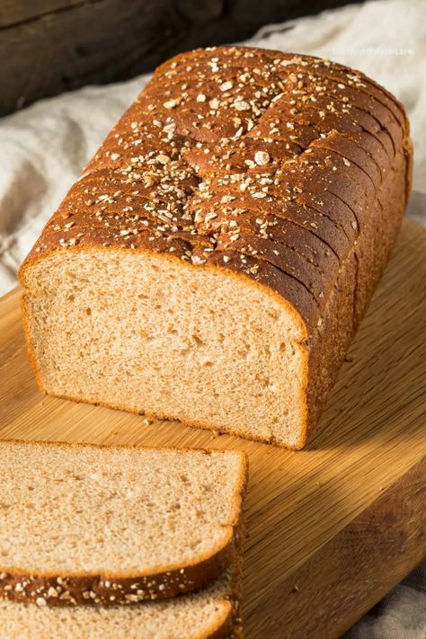 Whole Wheat Bread Recipe | Lose Weight by Eating Best Whole Wheat Bread, Low Calorie Bread, Homemade Whole Wheat Bread, Whole Wheat Bread Recipe, 100 Whole Wheat Bread, Best Low Carb Bread, Wheat Bread Recipe, Scones Recipe Easy, Healthy Bread Recipes