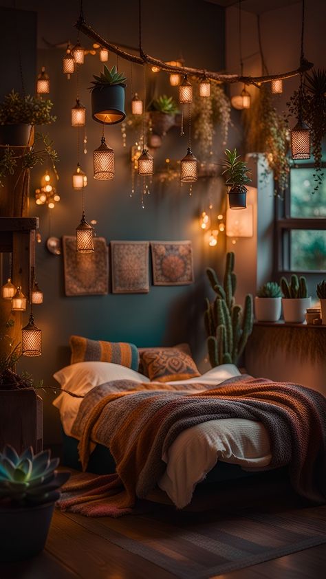 Sala Zen, Jungle Oasis, Ideas Terraza, Hippie Room, Lush Jungle, Chill Room, Bedroom Decor Inspiration, Cozy Room Decor, Teen Bedroom Decor