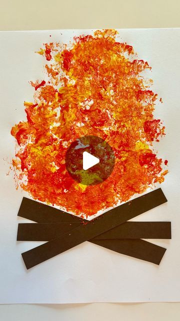 Mel  |  Early Childhood Educator on Instagram: "Foil Painted Campfire 🔥🔥  Follow @artsandcrafts4kids for more deas! 🌟 . . . #sensoryactivities #artsandcrafts #diyartsandcrafts #activitiesforkids #kidsactivities #earlychildhoodeducation #playlearningideas #campfire #camping" Flame Painting Easy, Firey Furnace Crafts For Kids, Niko Moon, Early Childhood Educator, Jesse Tree, November Crafts, Kindergarden Activities, Fire Art, Sensory Activities