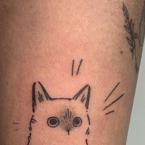 maggie carr on Instagram: "pet portrait Central ovr here thx u everyone for introducing me to yr special special Guyssss <333✨✨✨  1• lux for @carolyuu_  2• retribution for deb  3• sally mae for Kiera   * * * * * * * #tattoos #tattoo #tattooideas #tattooing #tattooinspiration #cattattoo #blackandgreytattoo #fineline #finelinetattoo #contemporarytattoo #pittsburghtattoo #pittsburghtattooartist" Tabby Tattoo, Fun Cat Tattoo, Siamese Tattoo, Grey Cat Tattoo, Dodie Tattoo Ideas, Dog Head Tattoo, Kitty Tattoo, Sleeping Cat Tattoo, Silly Cat Tattoo