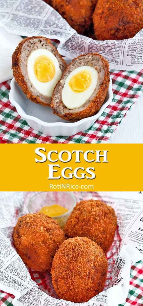 Deep Fried Egg, Scotch Eggs Recipe, Deep Fried Recipes, Hard Boiled Egg Recipes, Sausage Meat, Fried Sausage, British Recipes, Fried Breakfast, Deep Fried Food