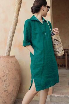 Linen Style Fashion, Ladylike Dress, Linen Fashion, Trendy Dress Outfits, Classy Dress Outfits, Stylish Dress Book, Summer Dress Outfits, Stylish Dress Designs, Fashion Blouse Design