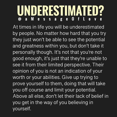 Underestimate Quotes, Intj Infp, Dont Take It Personally, Motivation Goals, Mental And Emotional Health, Intj, New Energy, Spiritual Life, Manifestation Quotes