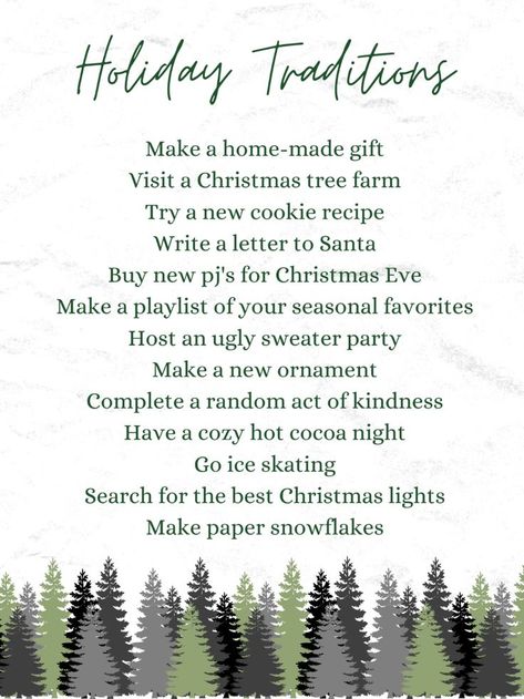 Starting Family Traditions, Yule Family Traditions, Fun Traditions To Start With Kids, Simple Christmas Traditions, Family Christmas Traditions To Start, New Year’s Day Traditions, Christmas Traditions To Start With Baby, Christmas Family Tradition Ideas, Traditions To Start With Kids